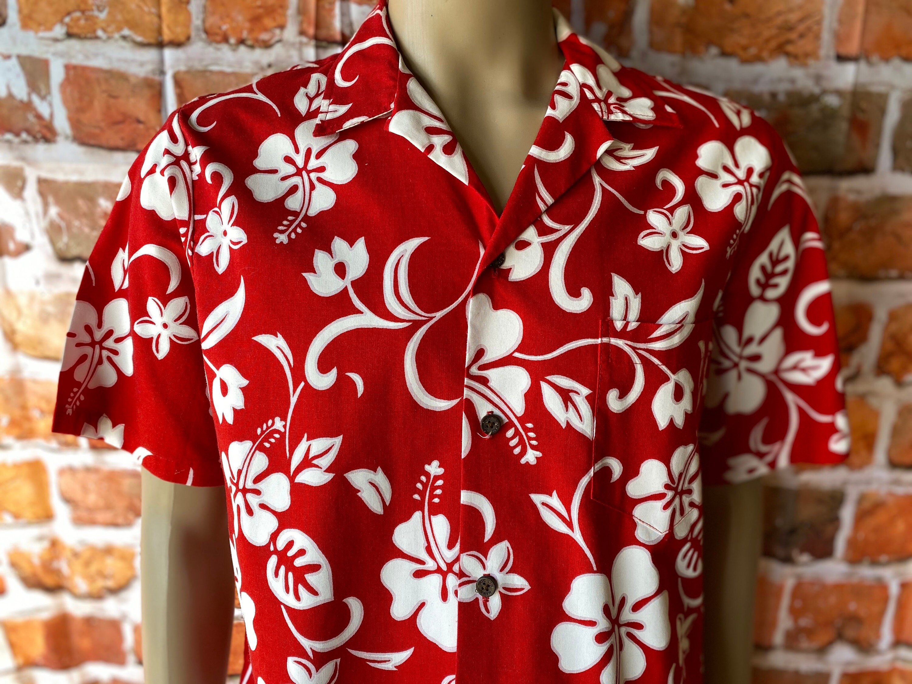 VINTAGE 長袖レイヨンハワイアンシャツ MADE IN USA Reyn Spooner/Vintage Aloha Shirts（レインスプーナー アロハ