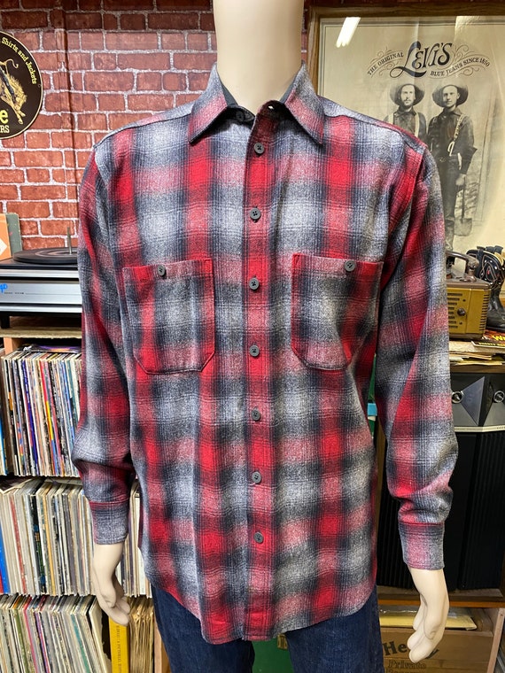 Woolrich shadow plaid long sleeve men's flannel s… - image 4