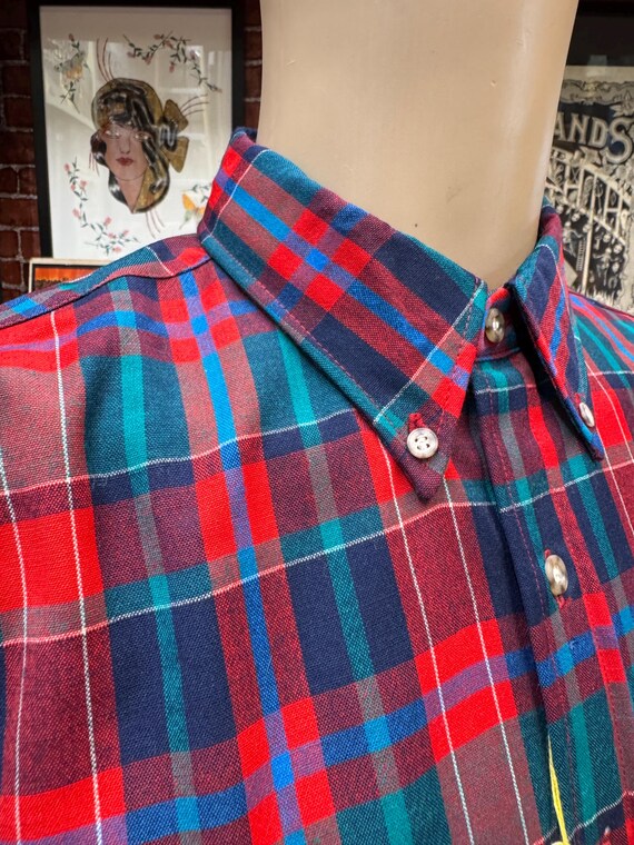 Dead-stock Pendleton button down plaid wool shirt… - image 4
