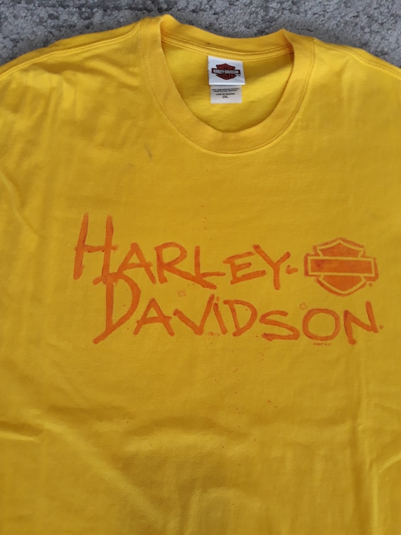 Harley Davidson Motorcycles Simi Valley, CA Yellow T-shirt Size