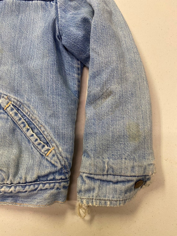70's Wrangler size 10 boys denim sherpa jacket made i… Gem