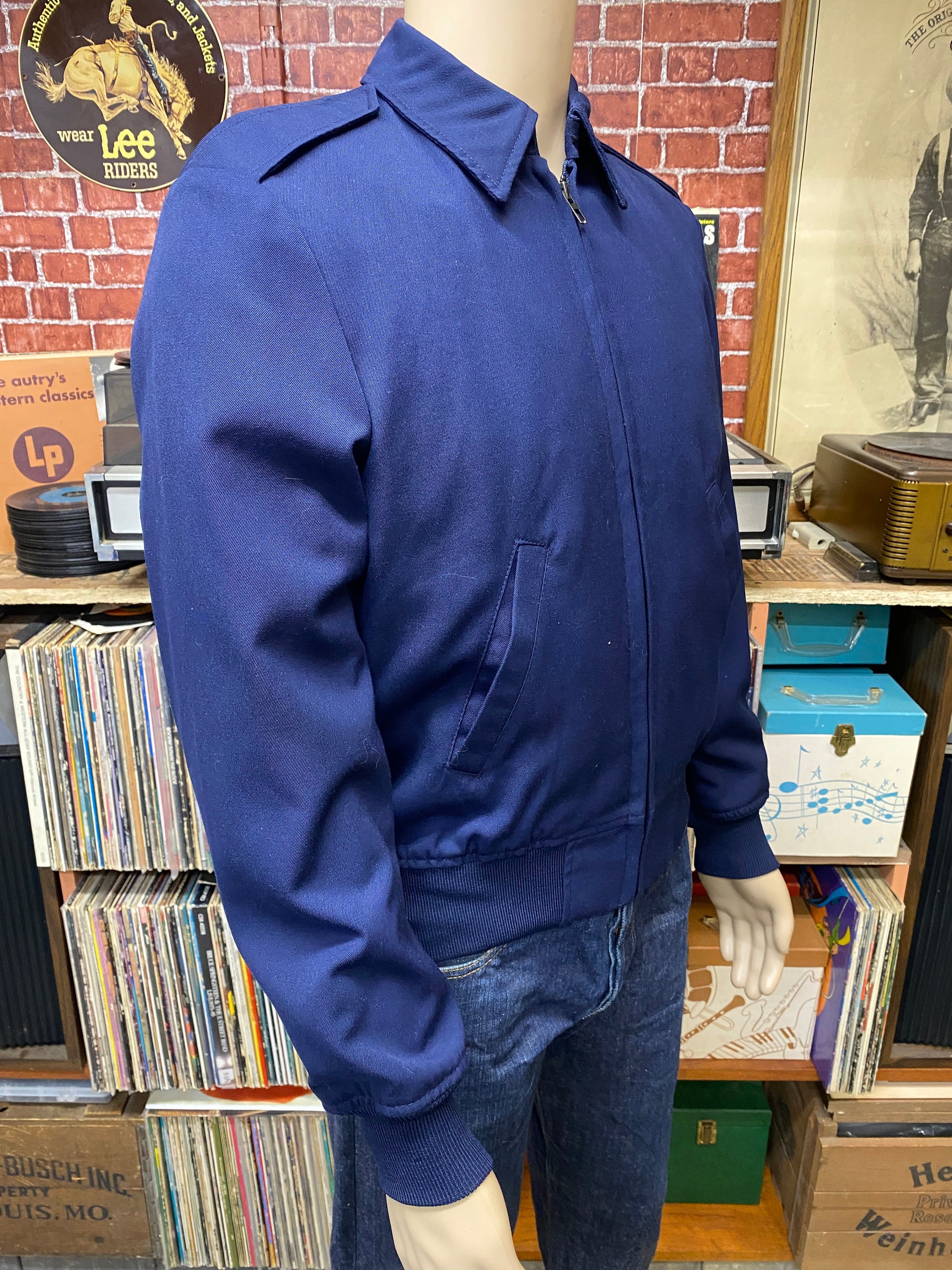 USAF Blue Windbreaker Utility Work Full Lined Jacket Size 36 USAF Blue Windbreaker Utility Work Full Lined Jacket Size 36