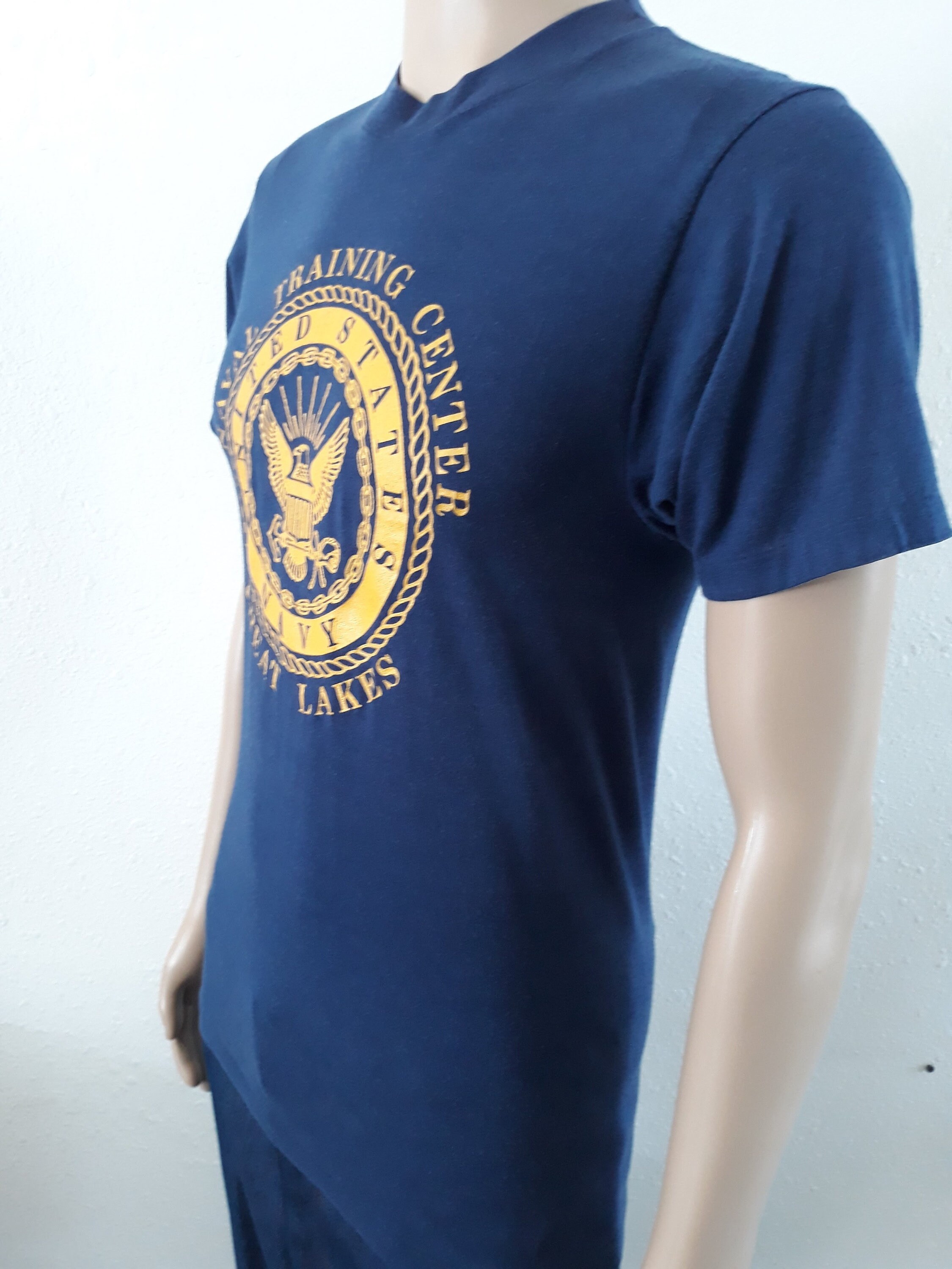Vintage 80s Navy T-shirt - Naval Training Center Lakes Tee - Etsy