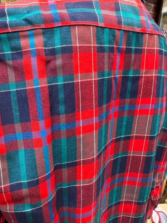 Dead-stock Pendleton button down plaid wool shirt… - image 8