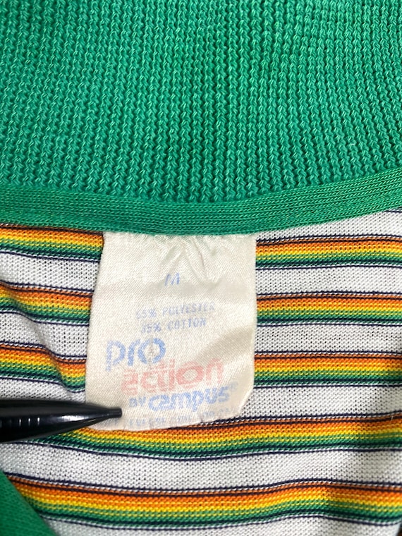 80's Pro Action men's fashion striped knit shirt … - image 9
