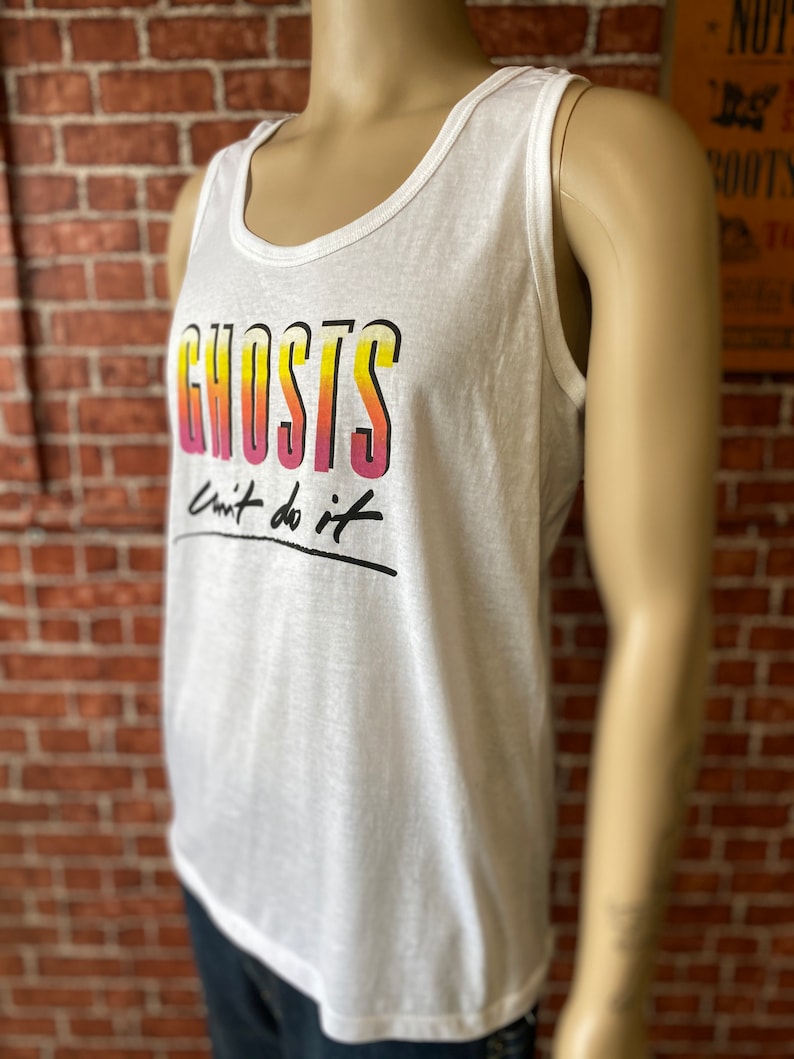 80/'s Ghosts can/'t do it Bo Derek movie tant top size large made in Usa.