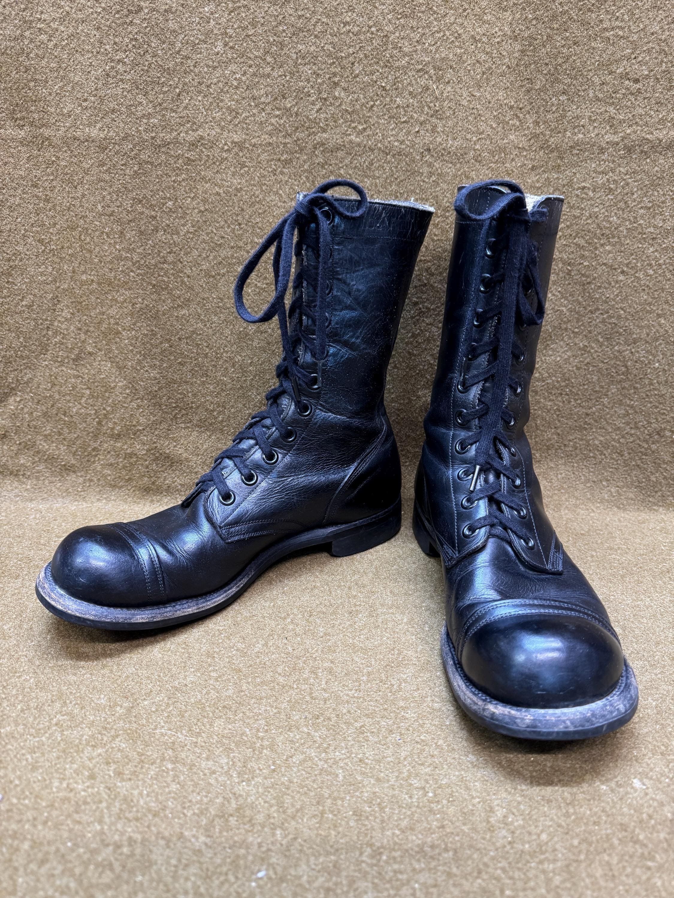 1959 Korean War Era Combat Jump Utility Men's Leather Boots Size