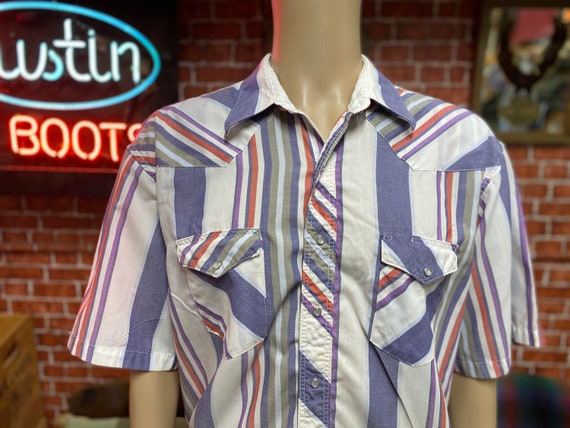 Wrangler Western Cowboy Cut Rodeo Fair Ranch Shirt Short