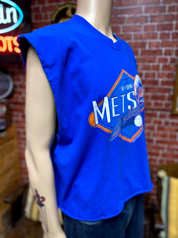 1998 New York Mets baseball MBL blue sleeveless t… - image 2