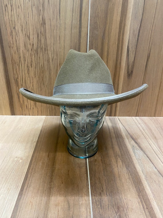 Vintage Beaver Hats brown wool cowboy western rod… - image 6