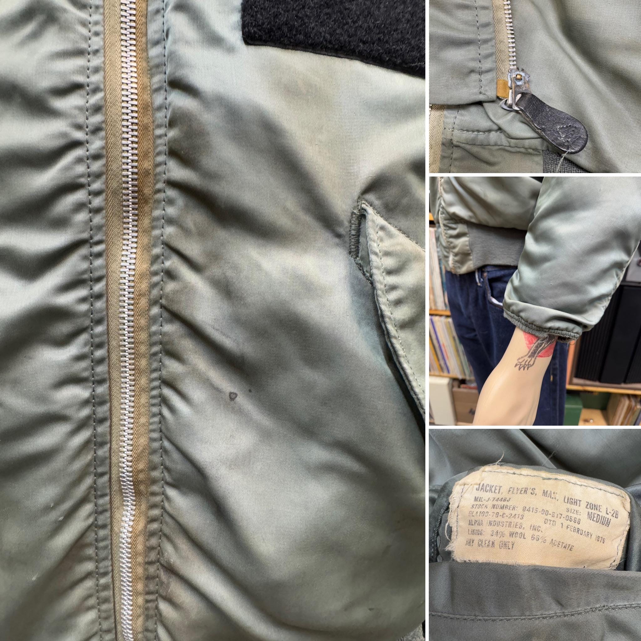 70's Flight Jacket Light Zone L-2B Alpha Industries Size