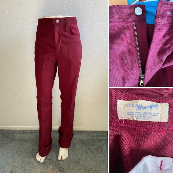 28x32 Wrangler red trousers cotton jeans pants mad