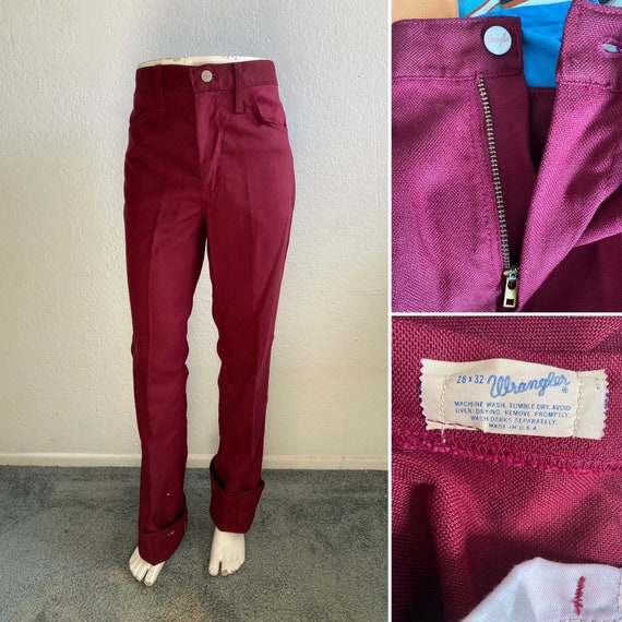 28x32 Wrangler red trousers cotton jeans pants mad