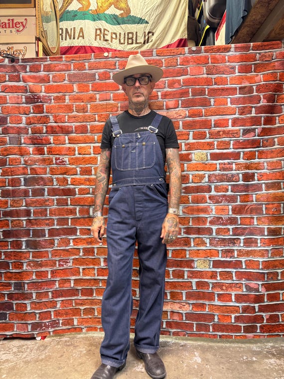 Sears Roebuck, Vtg Sears Roebuck denim work overalls carpenter worker farmer size 32x32 made in U.S.A.