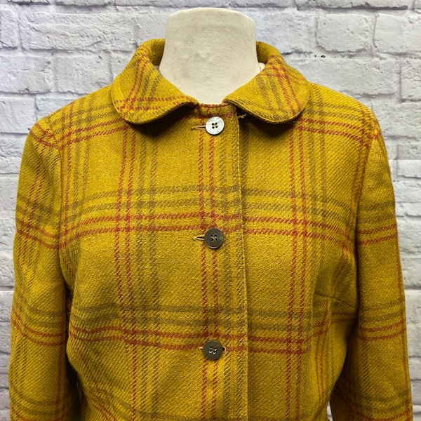 60's The Villager women's plaid wool jacket size 14.