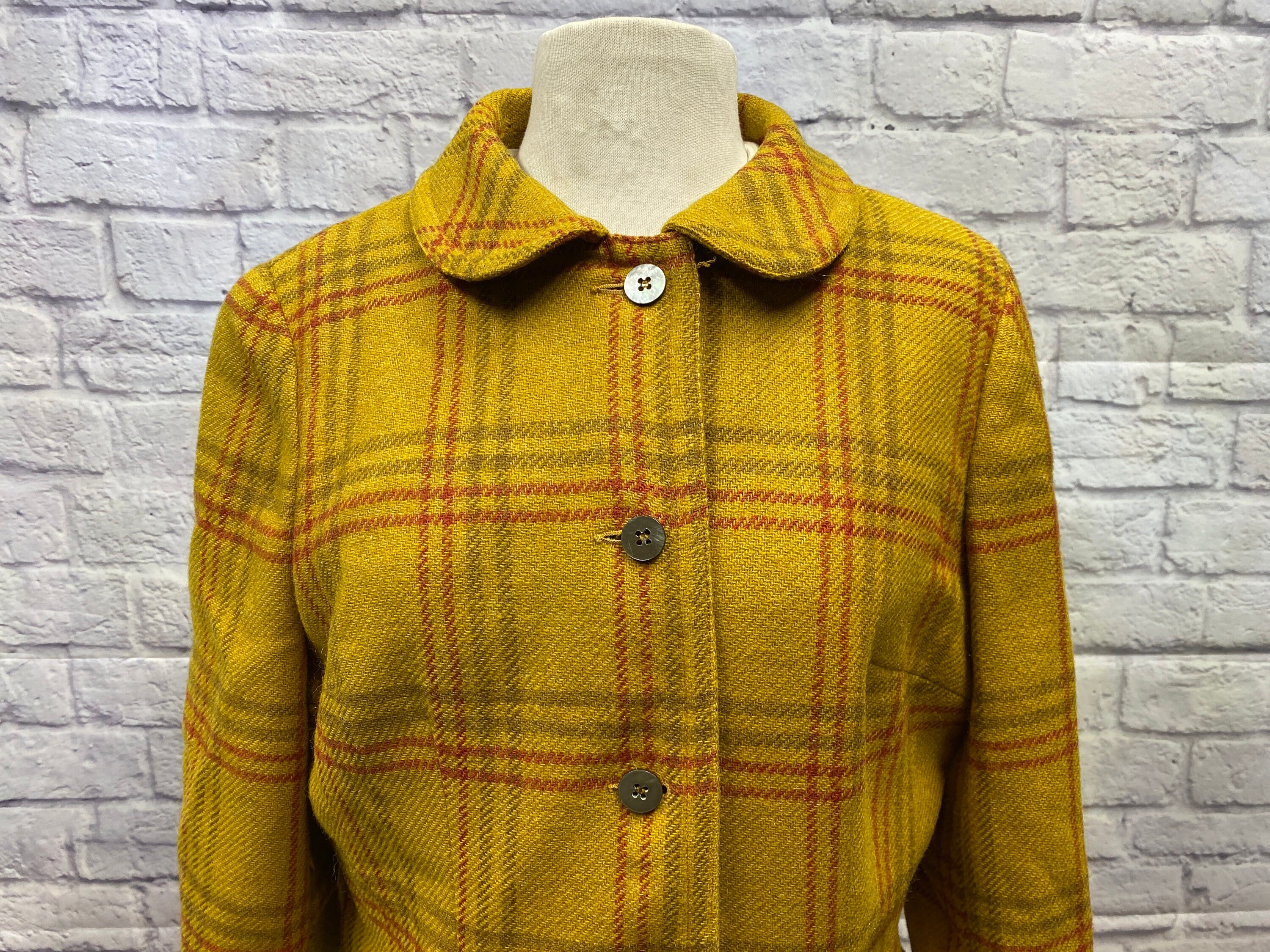 60's The Villager women's plaid wool jacket size 14.