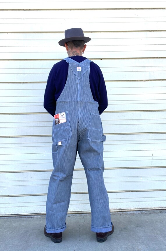 Deadstock Pointer hickory denim work overalls rai… - image 4