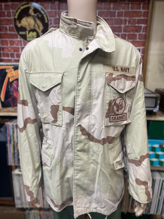 90's NOS US Navy Seabees cold weather coat desert… - image 4