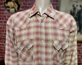Vintage Western Plaid Shirt - Rockmount Ranch Wear - Men's Size 15.5