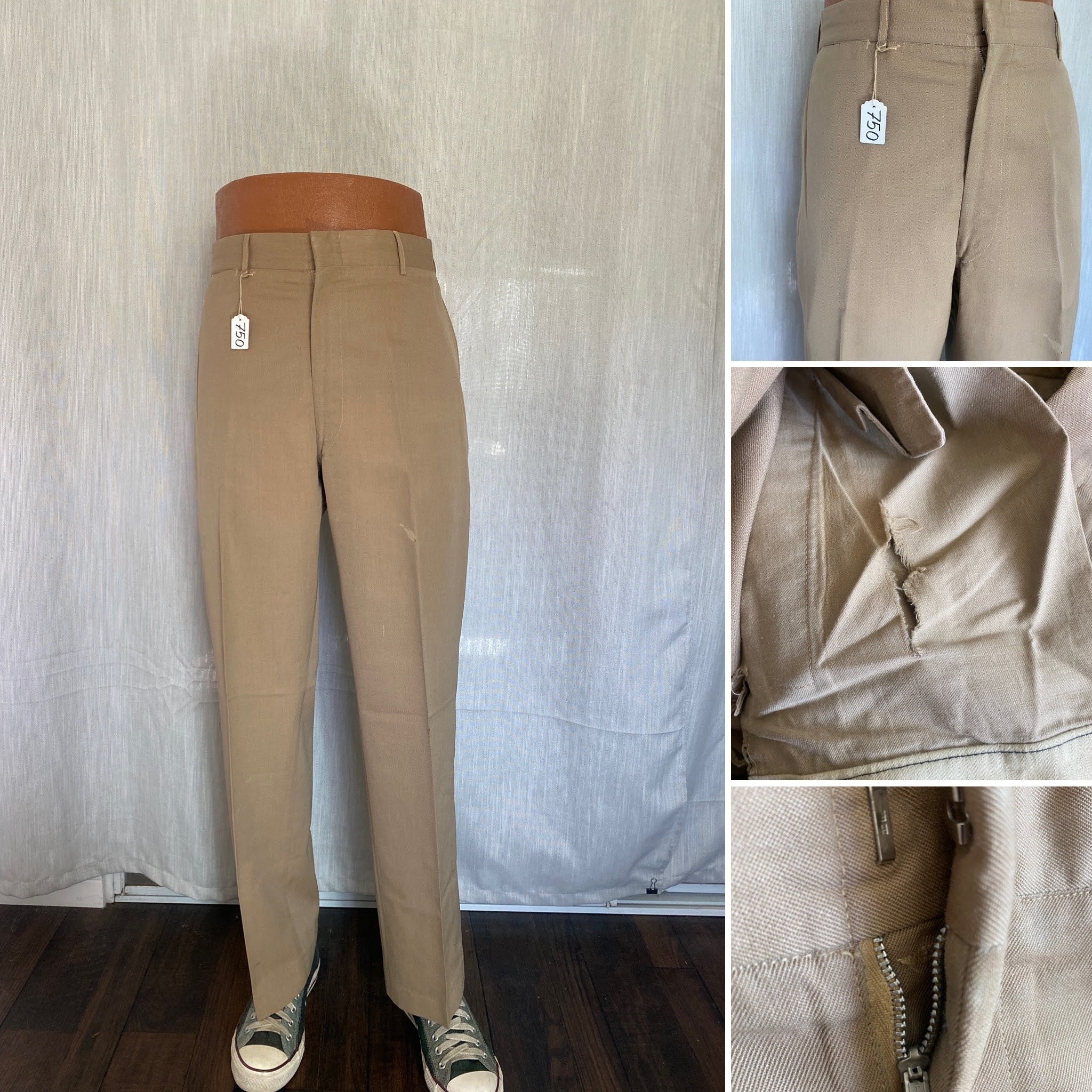 Louis Raphael Men's Tailored Pants - Tan - 34