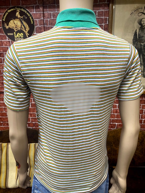 80's Pro Action men's fashion striped knit shirt … - image 8