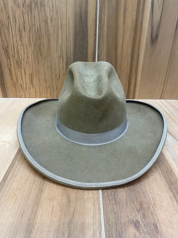 Vintage Beaver Hats brown wool cowboy western rod… - image 2