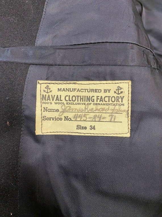 Vintage 70's wool US Navy Peacoat cracker jack si… - image 6