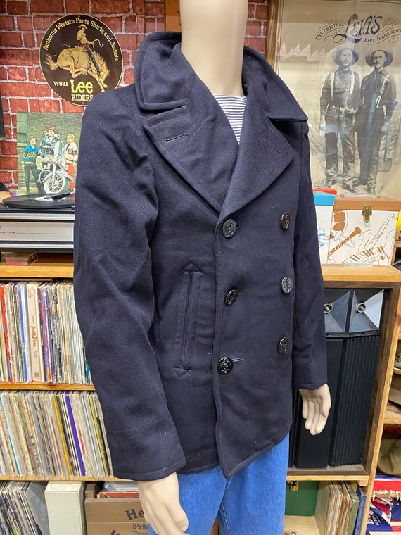 Vintage 70's wool US Navy Peacoat cracker jack si… - image 2