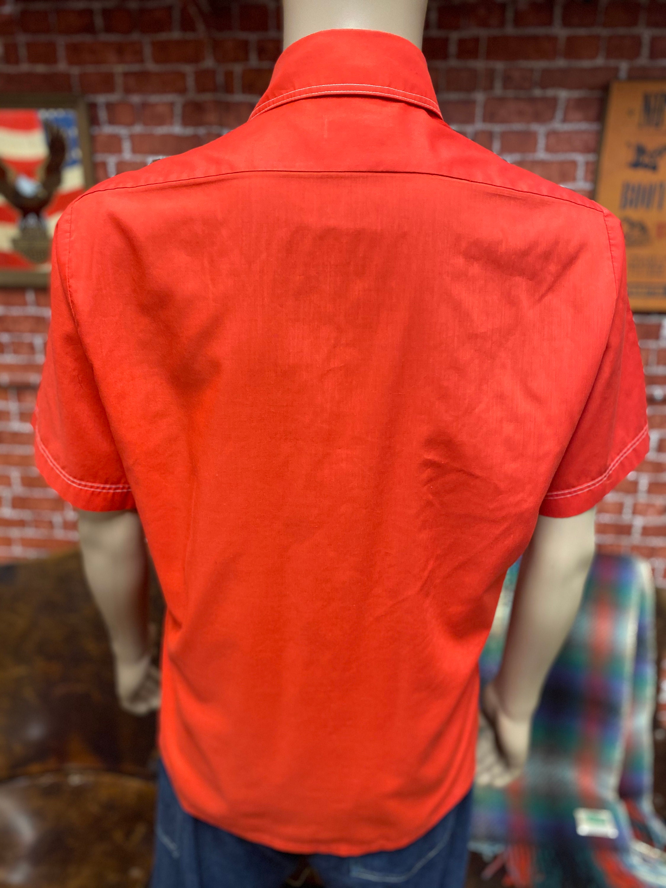 jcpenney red dress shirt Jcpenney Plain Red Dress Button Down Shirt Short Sleeve Size Medium