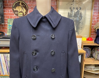 Vintage 70's Wool U.S. Navy Peacoat Size 38. - Etsy
