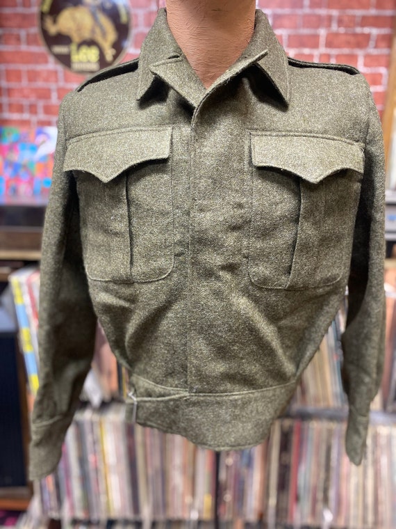 Vintage 1955 British Army Battledress Wool Jacket Size 2