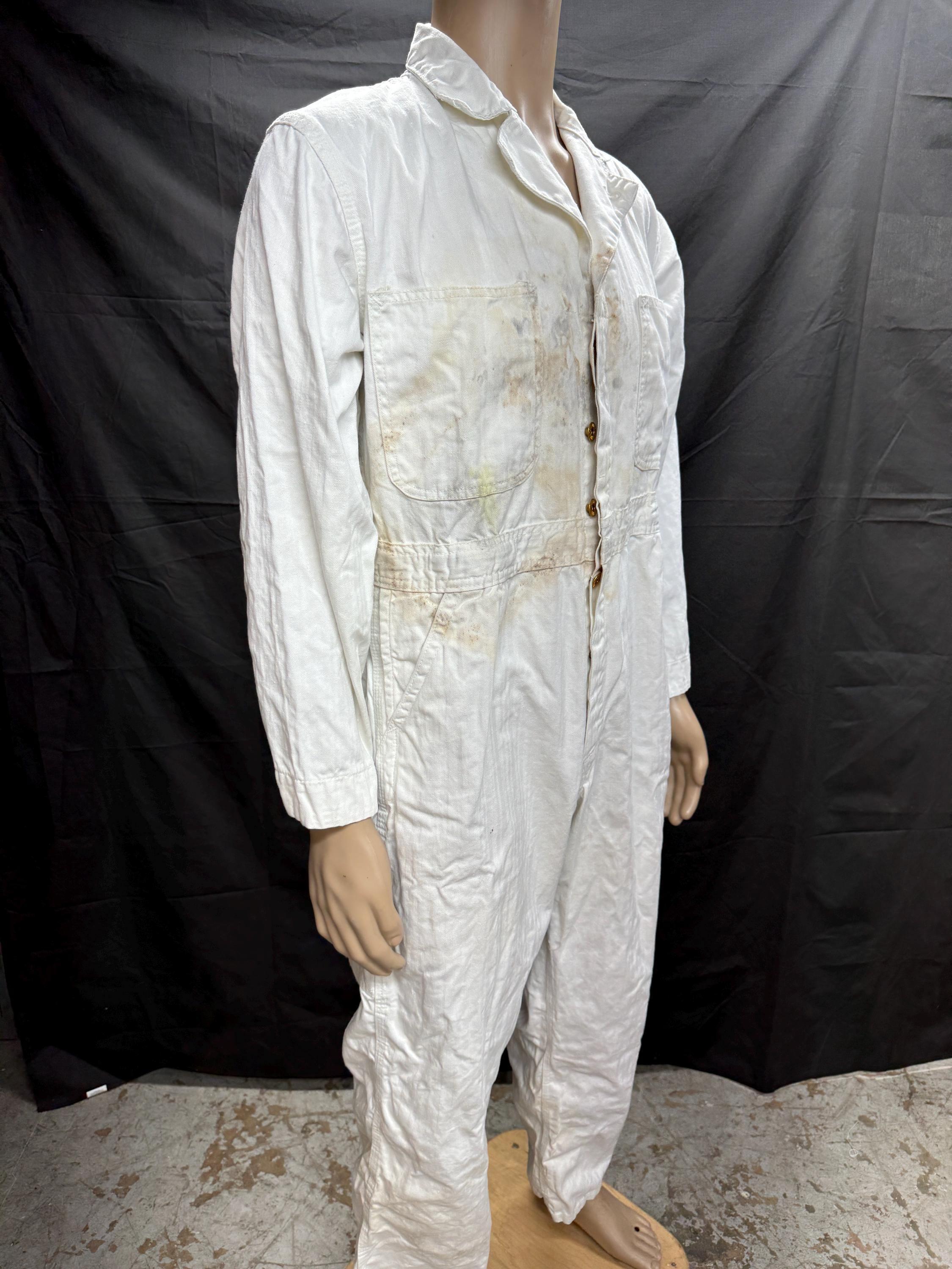 70's Universal Overall Co. Chicago White Work Coveralls Outfit