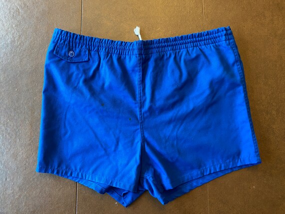 80's USN blue electric swim trunks size Large 36-… - image 9