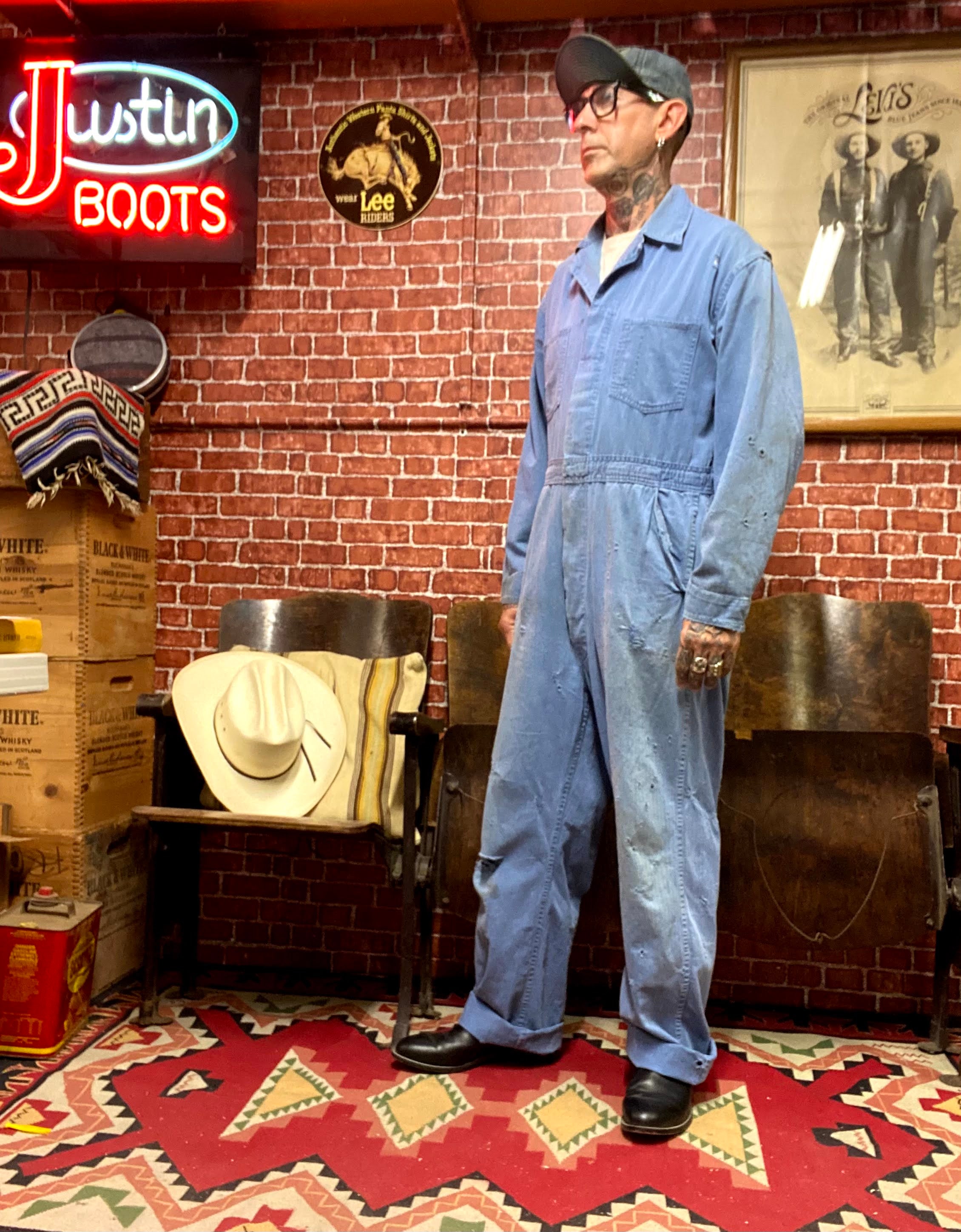 50's 60's K.W.B. MFG CO. Calco San Francisco Blue Outfit Long