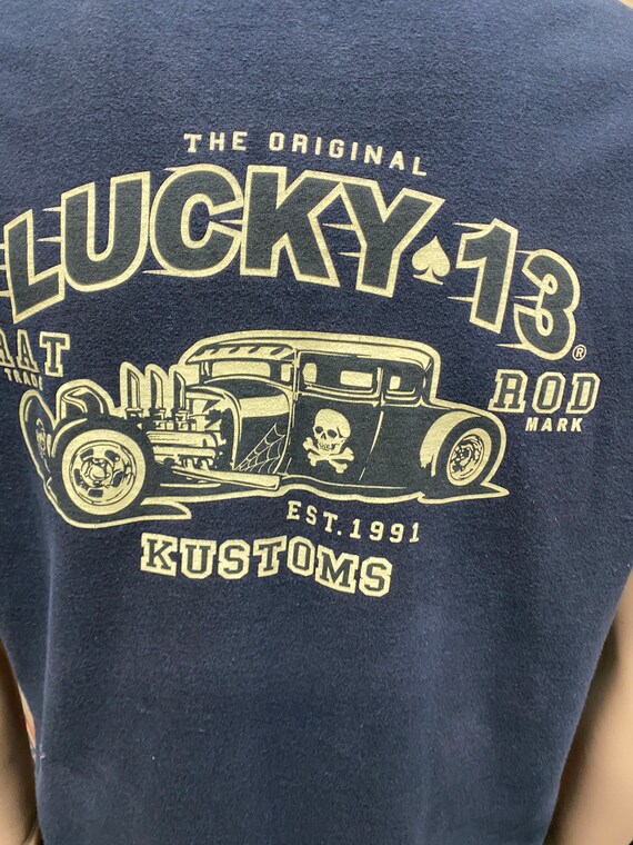 Rat Rod Hot Rod Rockabilly Lucky 13 black t-shirt… - image 9