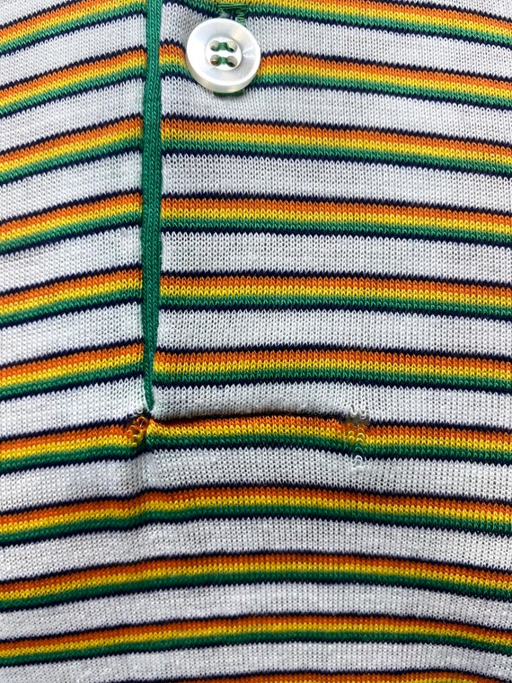 80's Pro Action men's fashion striped knit shirt … - image 5