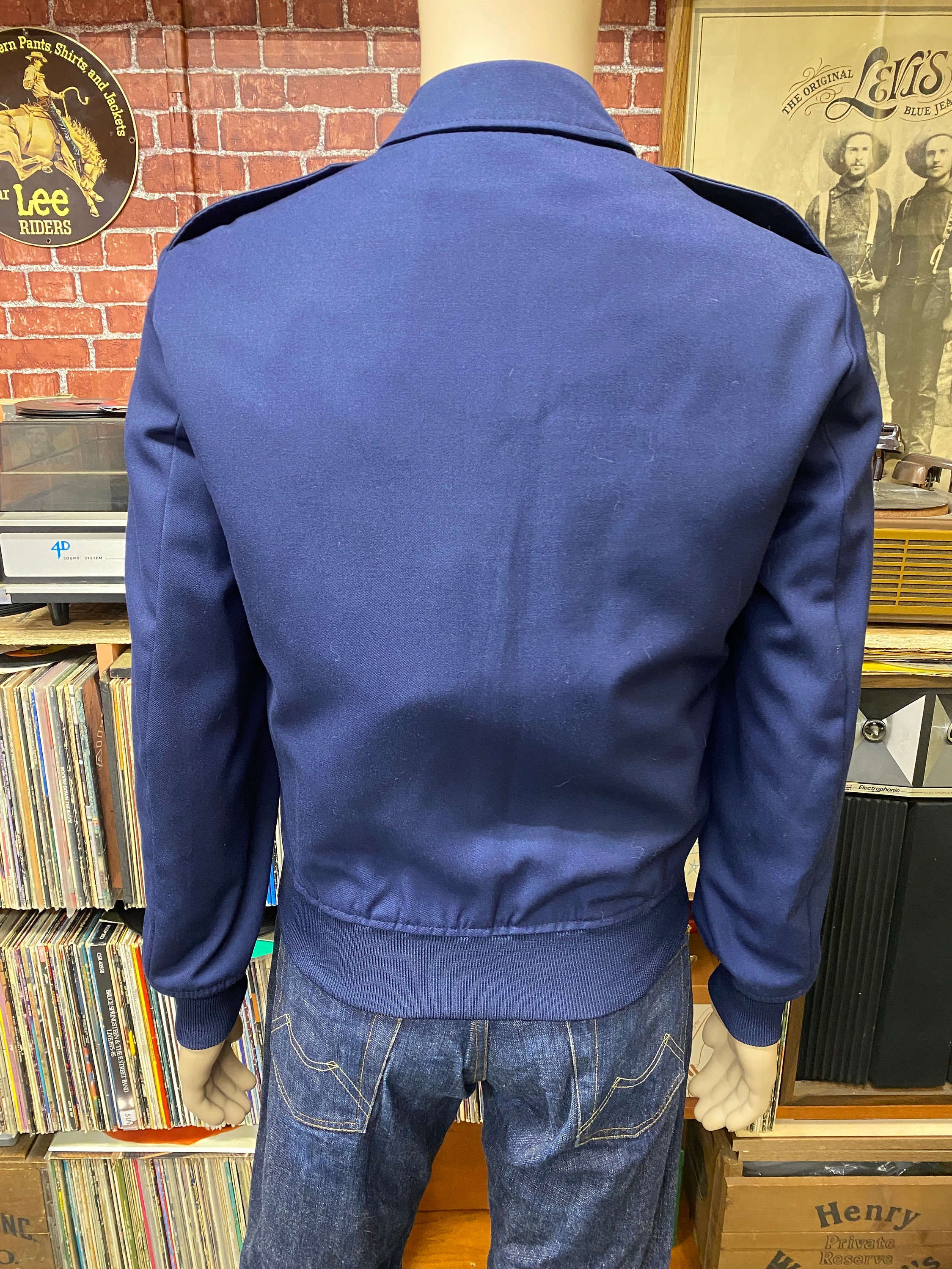 USAF Blue Windbreaker Utility Work Full Lined Jacket Size 36