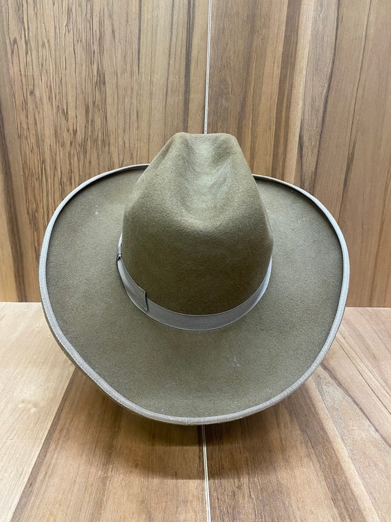 Vintage Beaver Hats brown wool cowboy western rod… - image 7