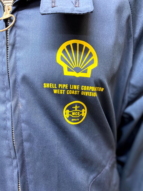 80's Shell Pipe Line Corporation blue sport dress… - image 4