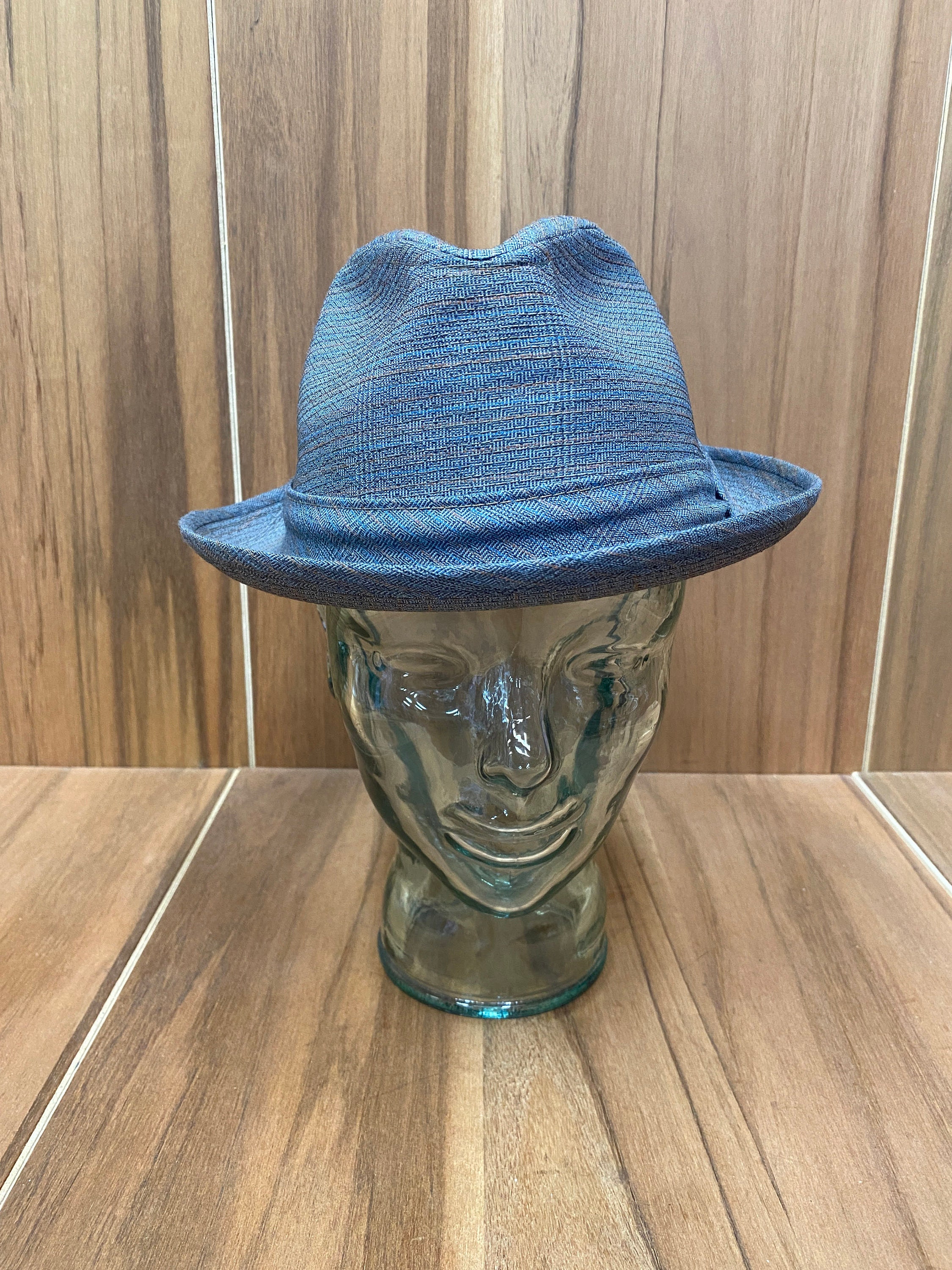 帽子 homegame SUFitted LongBrimHat gray 7-1/2 Stetson Gray Brimmed Fedora Hat Size 7 1/4, Made in U.S.A.