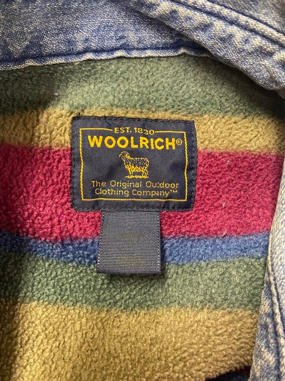 Woolrich women's blanket lining denim long sleeve… - image 9