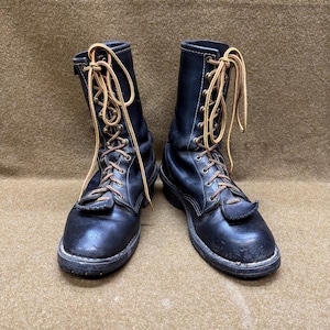 Vtg Danner Portland Oregon firefighter work Outdoor boots round toe size 7 D made in U.S.A.