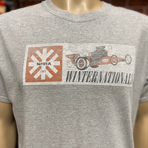 NHRA Winter Nationals unisex gray t-shirt size large.