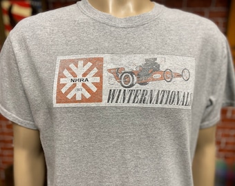 NHRA Winter Nationals unisex gray t-shirt size large.