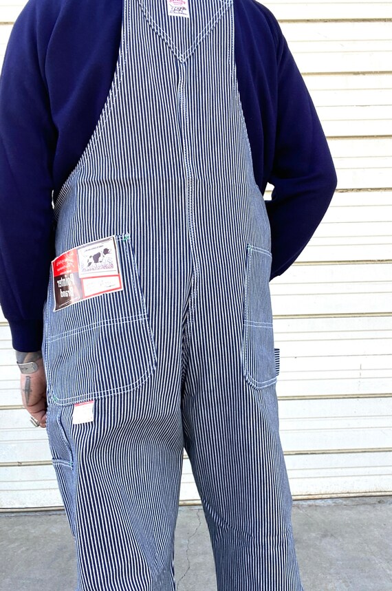 Deadstock Pointer hickory denim work overalls rai… - image 8