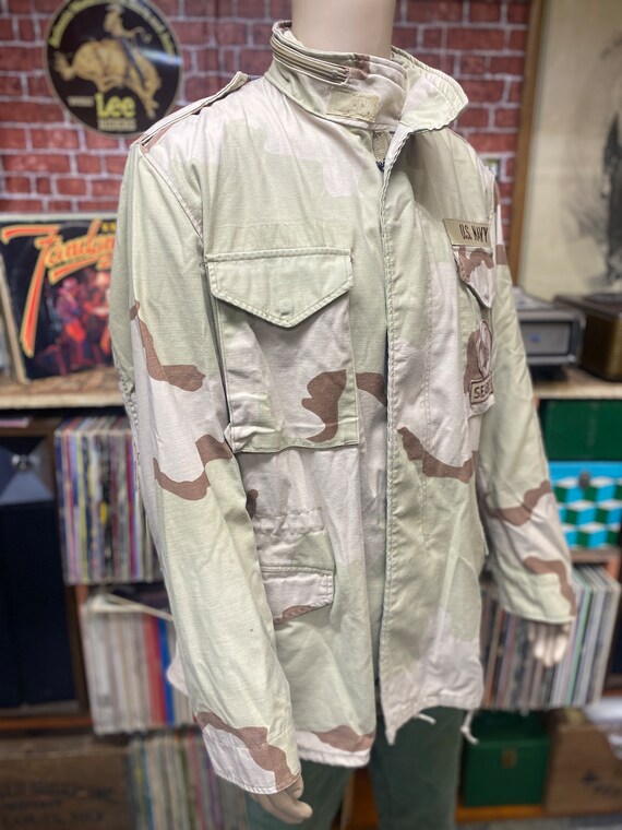 90's NOS US Navy Seabees cold weather coat desert… - image 2