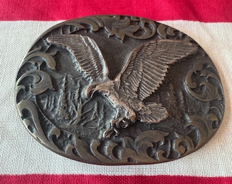 Vintage Flying eagle brass belt buckle.