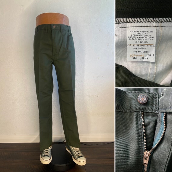 VTG Deadstock Jcpenney Green Jeans Pants Boot Cut Size 38x29 - Etsy