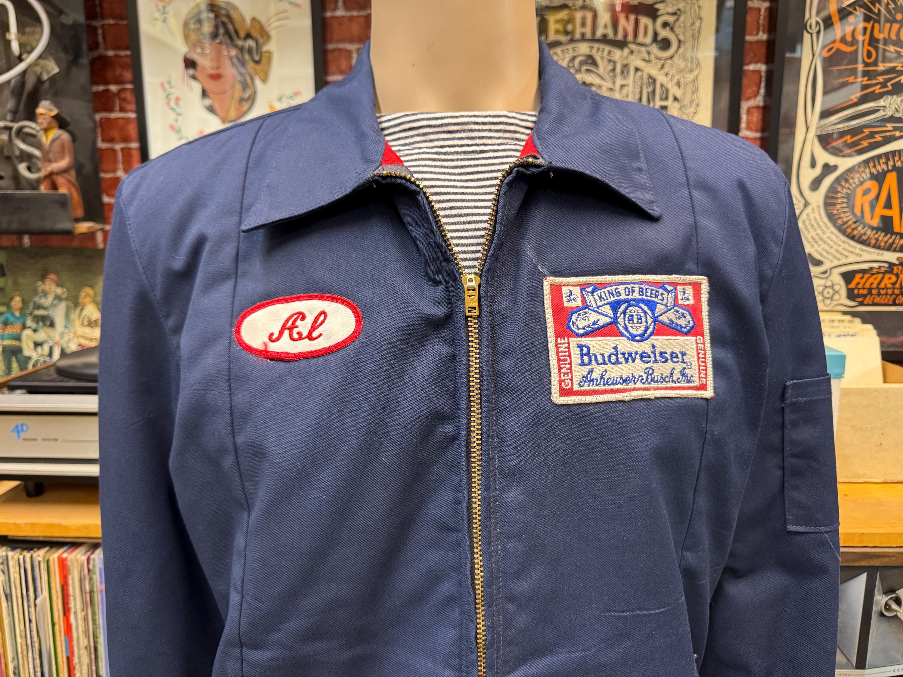 60’s〜Angelica work jacket Vintage Angelica Red Cropped Workwear Jacket Canvas 100