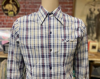 70's Joel California men's polyester shirt long sleeve size medium.
